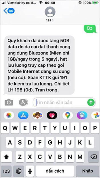 Nhận 5GB Viettel 