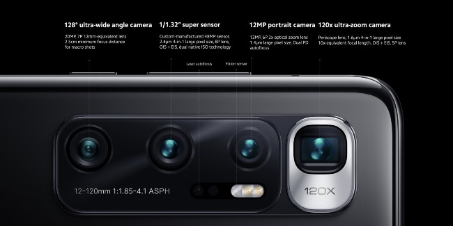 Camera zoom 120x cũng là điểm nổi bật khác của Mi 10 Ultra