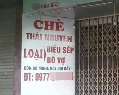 Quán chỉ bán chè cho khách đi biếu sếp và bố vợ, còn những người khác cứ chờ đấy.
