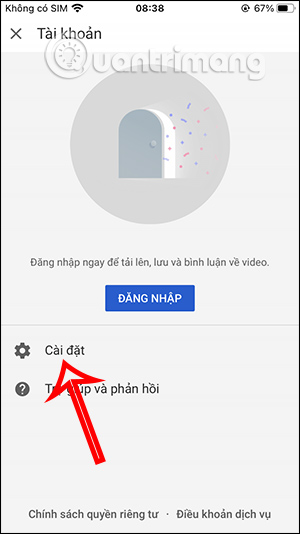 Nhấn Cài đặt
