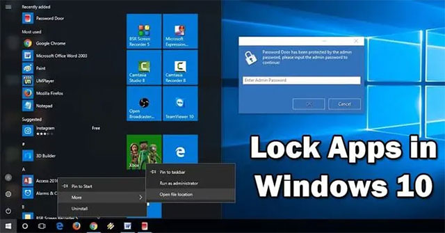 Cách đặt pass riêng cho từng ứng dụng trong Windows 10