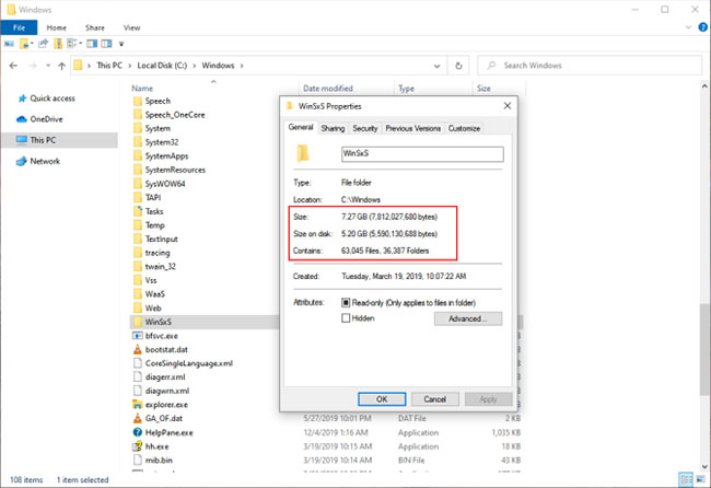 Cách quản lý thư mục WinSxS khổng lồ trong Windows 10