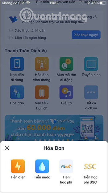 Thanh toán tiền nước
