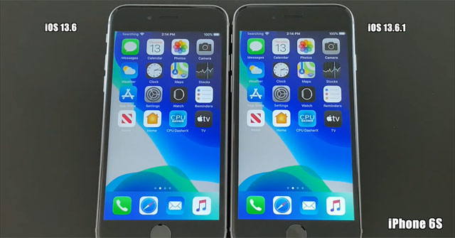 So sánh hiệu năng iOS 13.6.1 với iOS 13.6