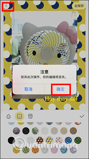 Hủy thay đổi