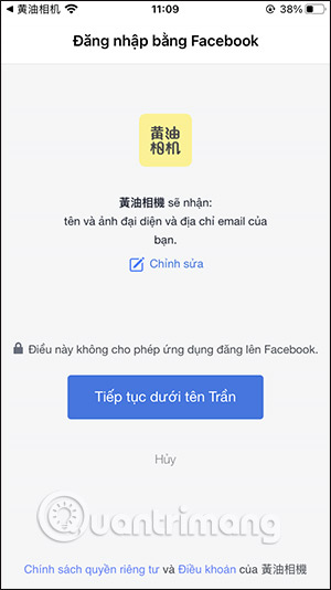 Đăng ký qua Facebook