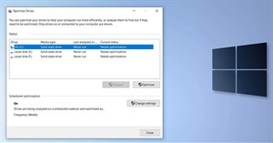 Microsoft xác nhận lỗi khó chịu xuất hiện trong công cụ chống phân mảnh ổ cứng Drive Optimizer trên Windows 10 2004