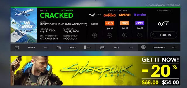 Microsoft Flight Simulator 2020 thất thủ dưới tay các cracker