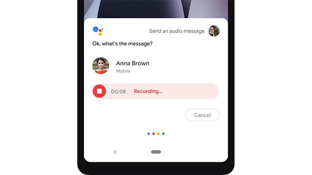 Gửi tin nhắn thoại qua Google Assistant