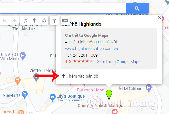 Thêm địa điểm vào bản đồ