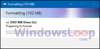 Windows sẽ ghi các file và thư mục vào đĩa trắng