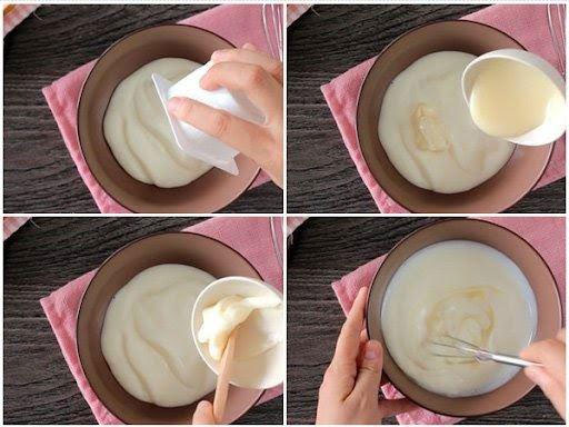 Làm nhân bánh sữa chua