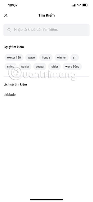 tìm xe máy cũ qua okxe