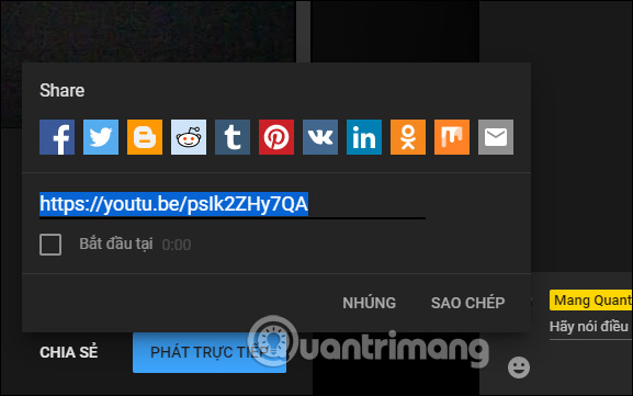 Giao diện phát trực tiếp