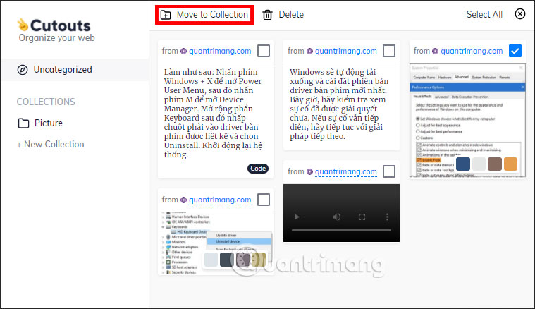 Tạo bộ sưu tập
