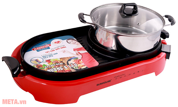Bếp lẩu nướng điện Sunhouse SHD4650 - 1600W