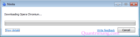 Ninite đang tải Opera
