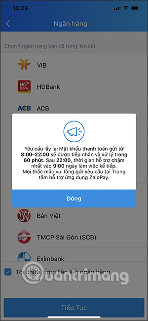 Yêu cầu lấy lại mật khẩu