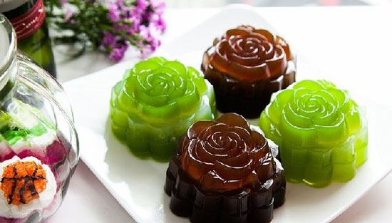 Bánh trung thu rau câu nhân đậu xanh