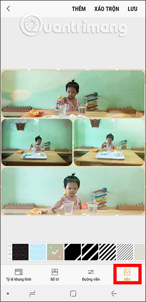 Chèn nền cho ảnh