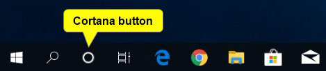 Nhấp vào nút Show Cortana để chọn (hiển thị - mặc định) hoặc bỏ chọn (ẩn) nó