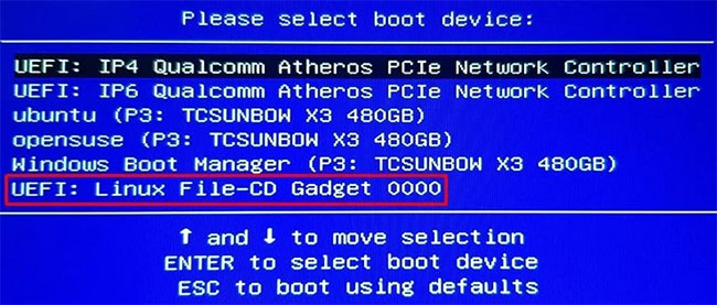 Truy cập menu boot Windows