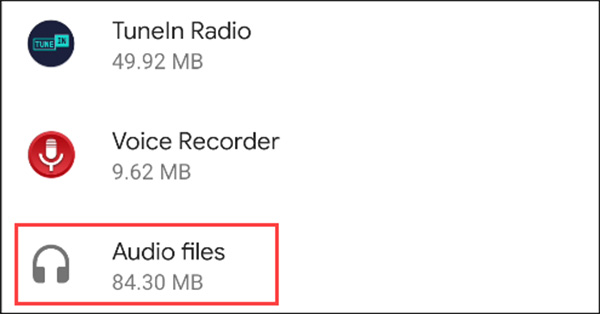 Chọn file không liên quan đến ứng dụng