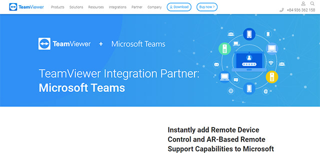 TeamViewer được tích hợp mới với Microsoft Teams