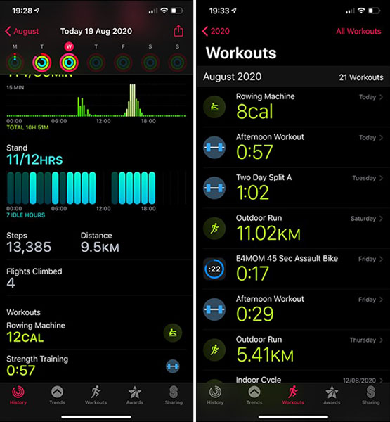 How to delete an exercise activity on Apple Watch