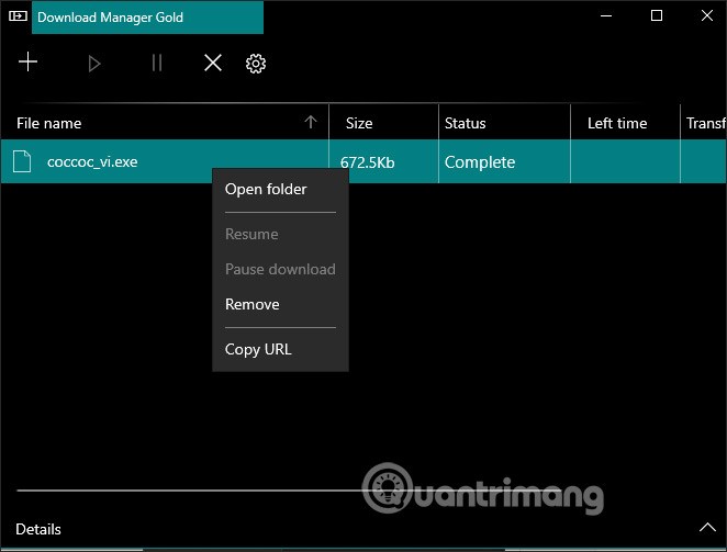 Tùy chọn file tải