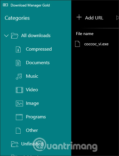 Danh mục các file