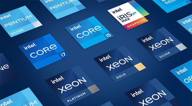 Logo mới của các dòng sản phẩm chip xử lý Intel