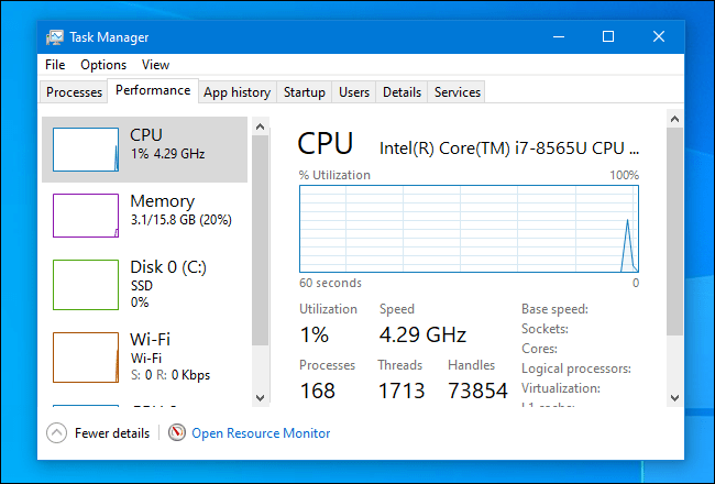 Tab mặc định bạn đã chọn sẽ được hiển thị trong lần mở Task Manager tiếp theo