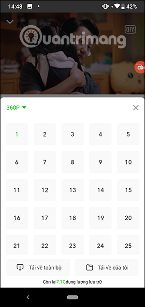 Chọn tập phim để tải