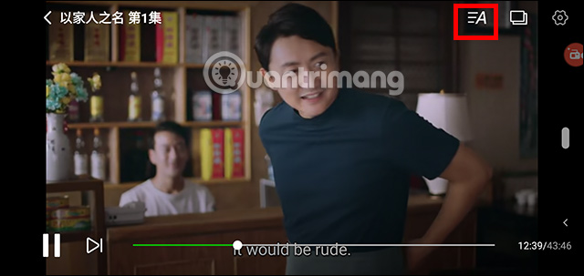 Đổi ngôn ngữ phụ đề 