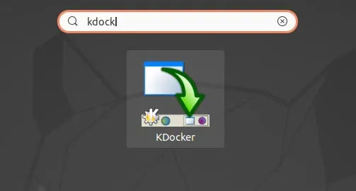 Khởi chạy KDocker từ menu Applications
