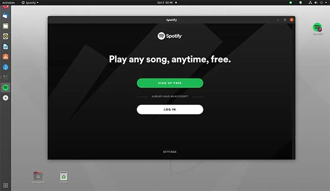 Biểu tượng Spotify trên khay hệ thống