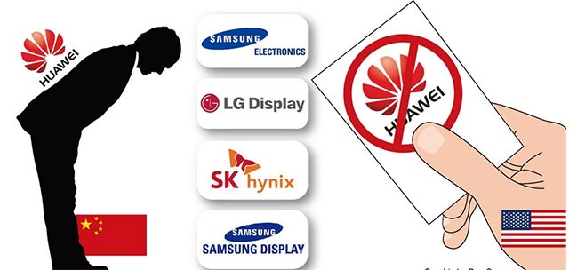Samsung, LG & SK Hynix sẽ ngừng hợp tác với Huawei