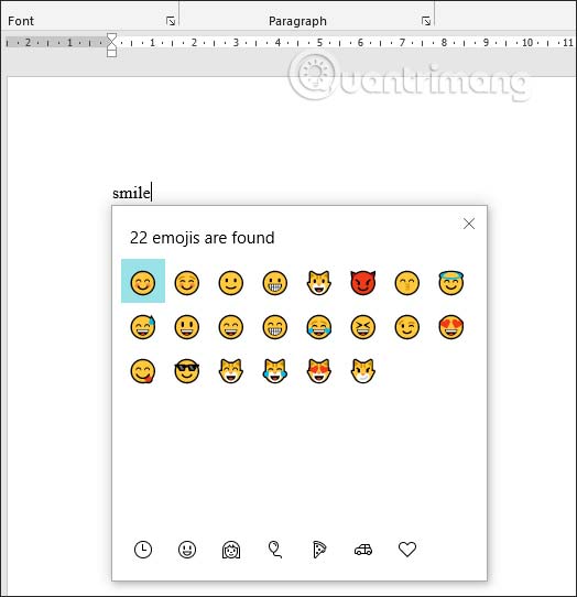 Cách chèn emoji vào Word, chèn biểu tượng cảm xúc vào Word