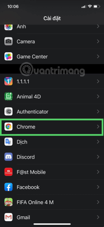 Các bước thiết lập Google Chrome làm trình duyệt mặc định trên iOS 14