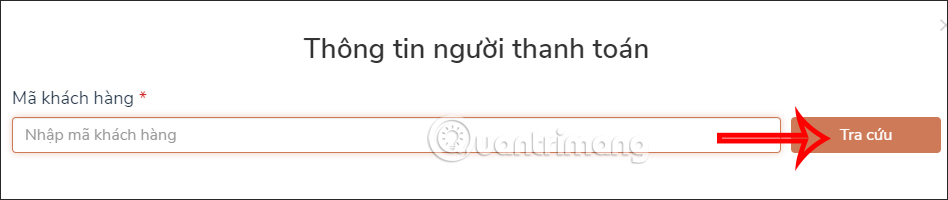 Nhập mã khách hàng 