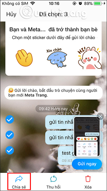 Gửi nhiều tin nhắn