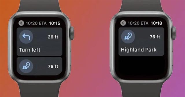 Google Maps trên Apple Watch