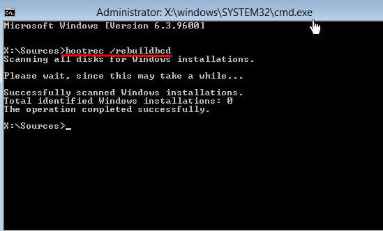 Cách khắc phục lỗi boot BCD trên Windows Server 2012