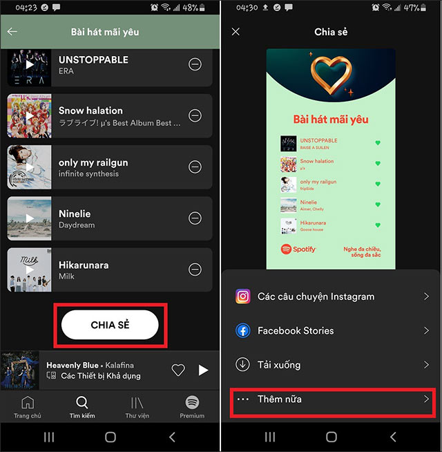 Chia sẻ danh sách