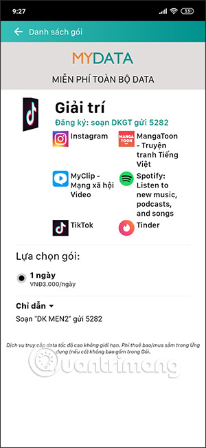 Đăng ký gói