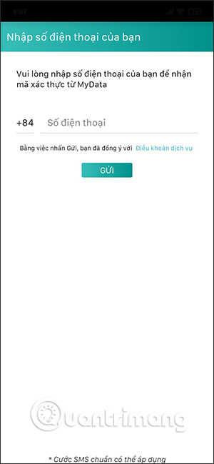 Nhập số điện thoại