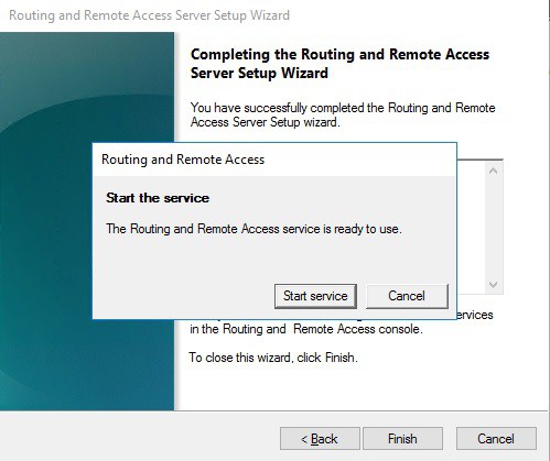 Khởi động service Routing and Remote Access