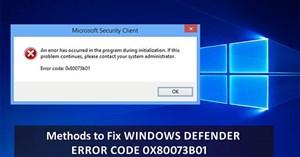 Sửa lỗi Microsoft Defender 0x80073b01 trên Windows 10