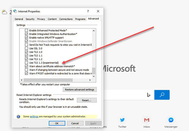 Настройки tls windows 10